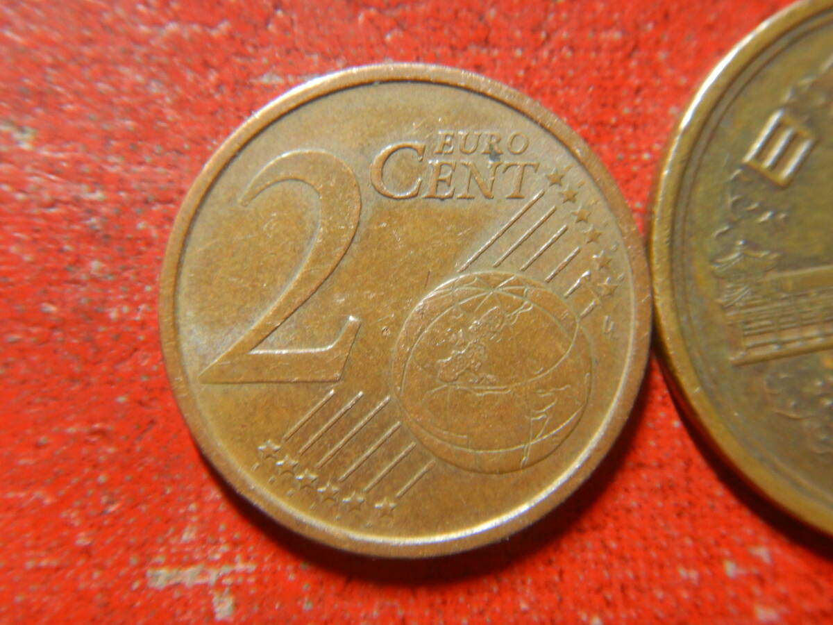 外国・イタリア／２ユーロセント銅張りスチール貨（2002年）　24022702_画像2