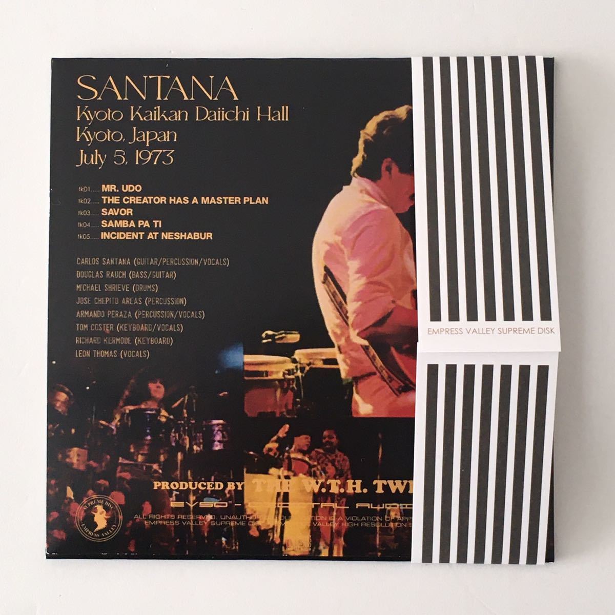 レア紙ジャケットロックCD Santana “ロータスの伝説・京都” 1CD Empress Valley 日本盤帯付き_画像3