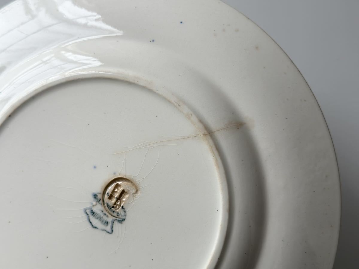 フランス　アンティーク　皿　Longwy　 ロンウィー 　/ 　 “MIGNON” 　愛らしい小鳥の平皿プレート　ヴィンテージプレート_画像7