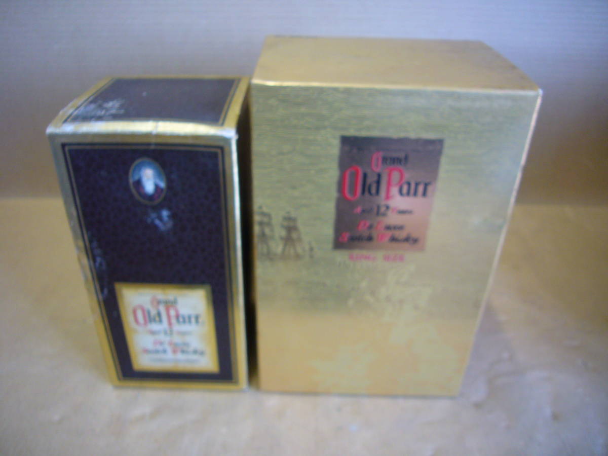 Grand Old Par Aged 12 Years デラックス スコッチ ウイスキー KING SIZE 1L 43％ vol 古酒 未開封品 2本 当時物の画像1