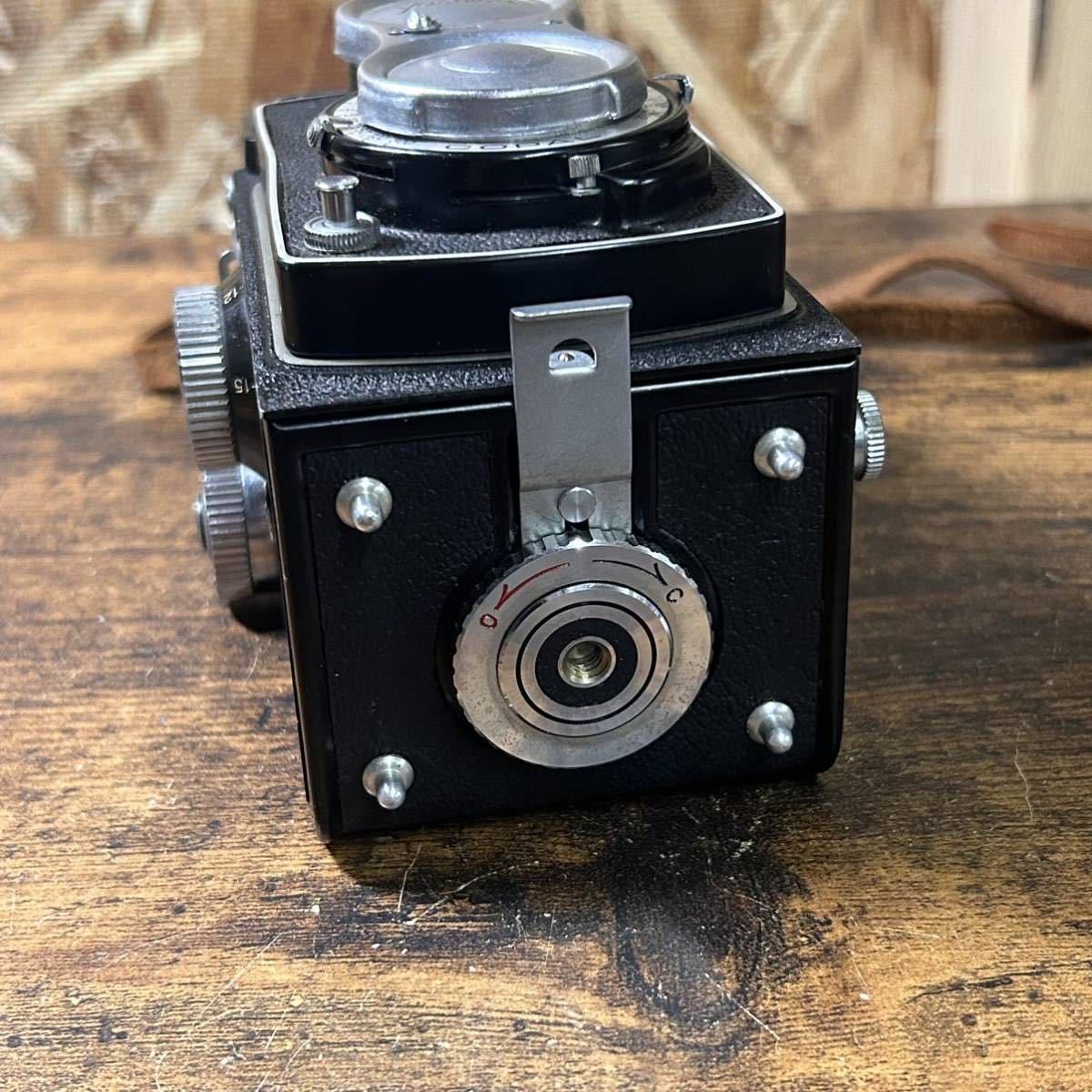 昭和レトロ レトロ YASHICA Flex 二眼レフカメラ 二眼レフ ヤシカフレックス カメラ ヤシカ アンティーク ビンテージ 中古品_画像7