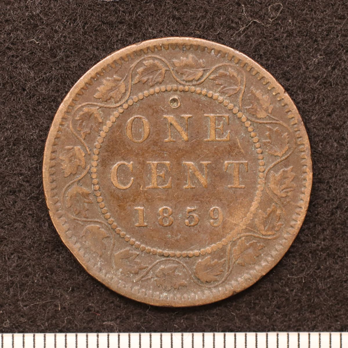 カナダ ヴィクトリア女王 1セント銅貨（1859）[3685]コインの画像2
