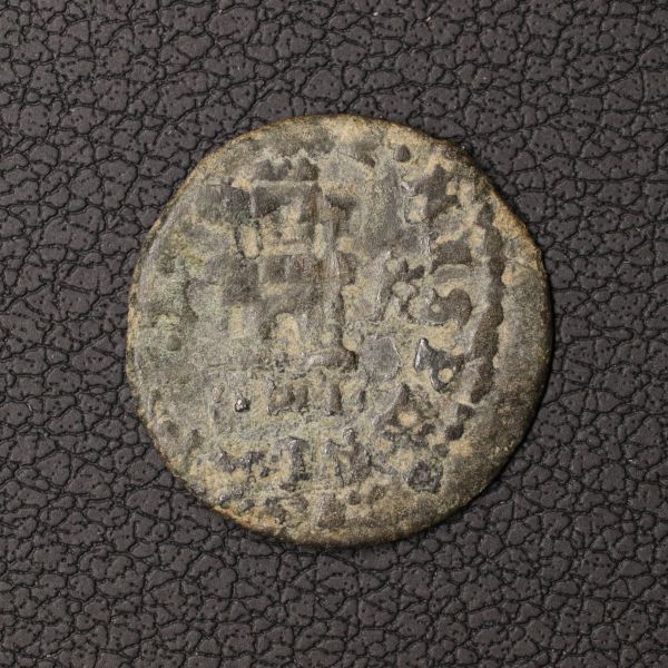 スペイン フェリペ5世時代 2マラベディ銅貨（1700年台）[E1994]コイン_画像2