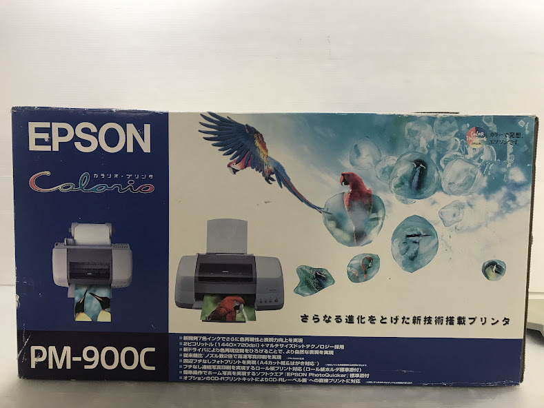 湘/●/EPSON/エプソン/カラリオ/インクジェットプリンター/PM-900C/インクカートリッジセット/IC6CL10/IC1BK10/通電確認済み/湘1.26-31後_画像2