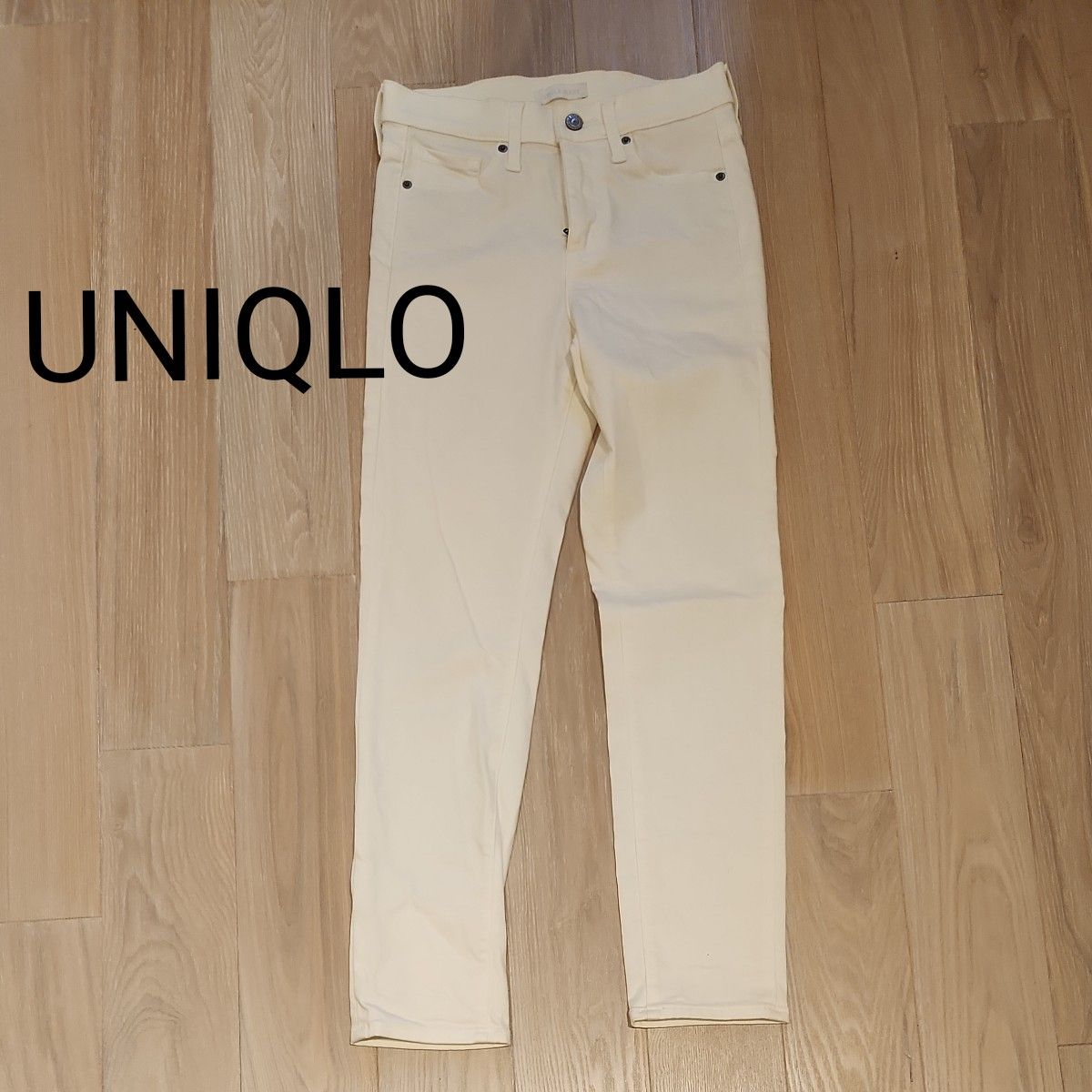 UNIQLO　レディース　 白 デニム ジーンズ ホワイト ストレッチ パンツ　スキニー　小さいサイズ　