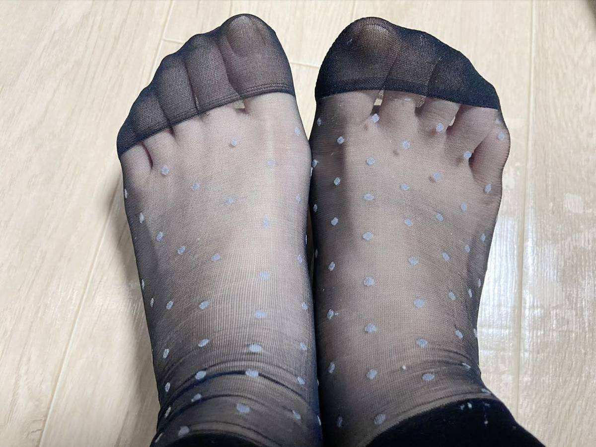  носки женский чулки носки точка полька-дот б/у 4 пар комплект 