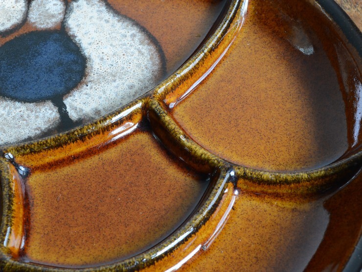 アンティーク家具 雑貨 オブジェ 皿 ブレックファースト ヴィンテージ 陶器 セパレートプレート 朝食 ランチプレート