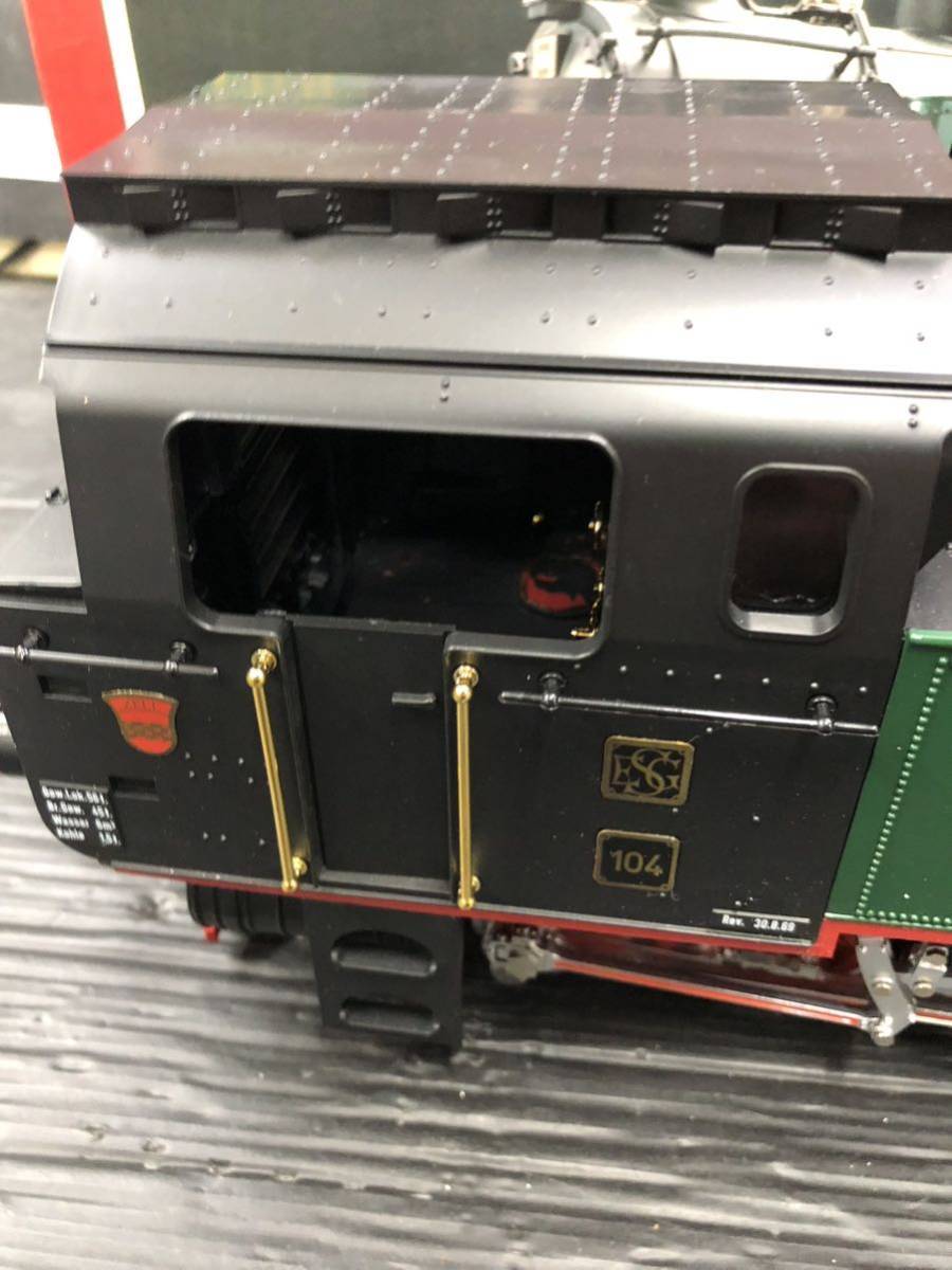 田　LGB レーマン　2085D steam Locomotive LNHMAEN Gゲージ　蒸気機関車　グリーン　箱付き　現状品_画像2