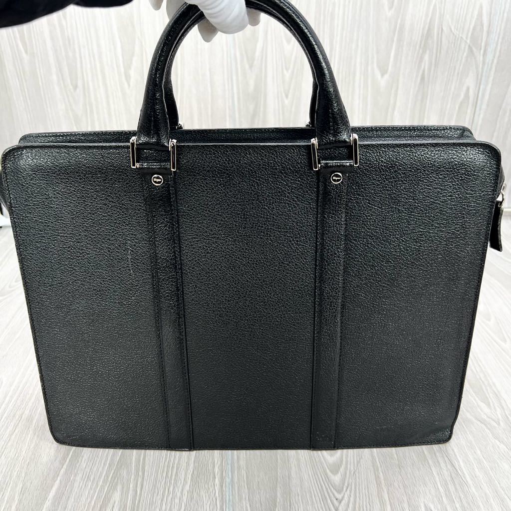 1円■美品■Salvatore Ferragamo サルヴァトーレフェラガモ ビジネスバッグ 2way メンズ ガンチーニ ショルダー ブラック 黒_画像2