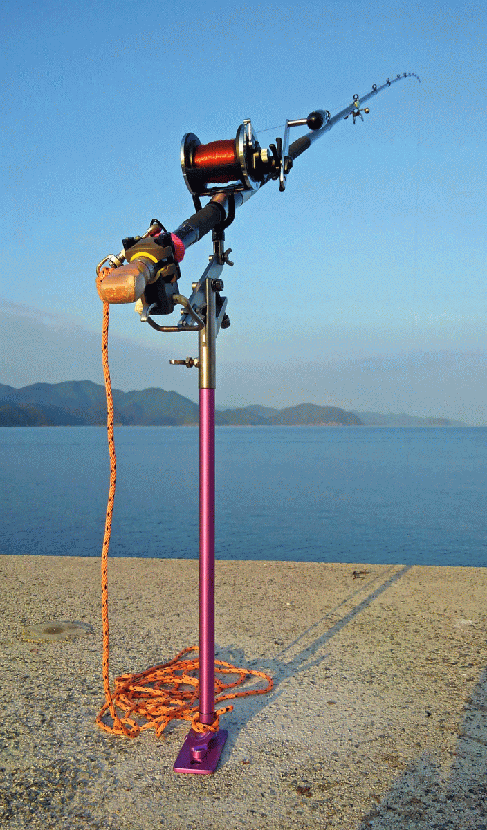 64チタン 極太 アンカーピトン φ20mm 全長 50cm 1/2インチ螺旋 紫色陽極酸化 磯・突堤の ガ－ラ ・ タマン ・ クエの画像5
