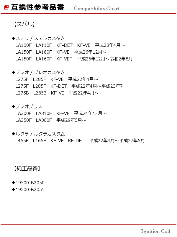 LA150S LA160S ムーヴ / ムーヴカスタム KF-VET KF-VE 平成26年12月～ イグニッションコイル 3本セット 互換品 4極 カプラー ムーブ (DK01)_画像10