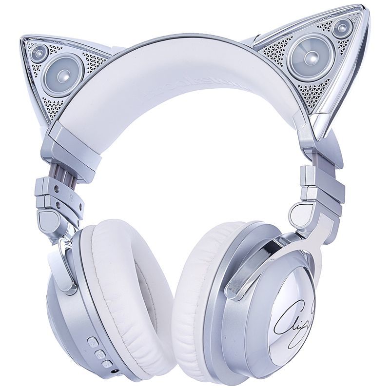 Brookstone 限定版 アリアナ・グランデ ワイヤレス 猫耳ヘッドホン 外部スピーカー Bluetooth マイク 色が変化するアクセ