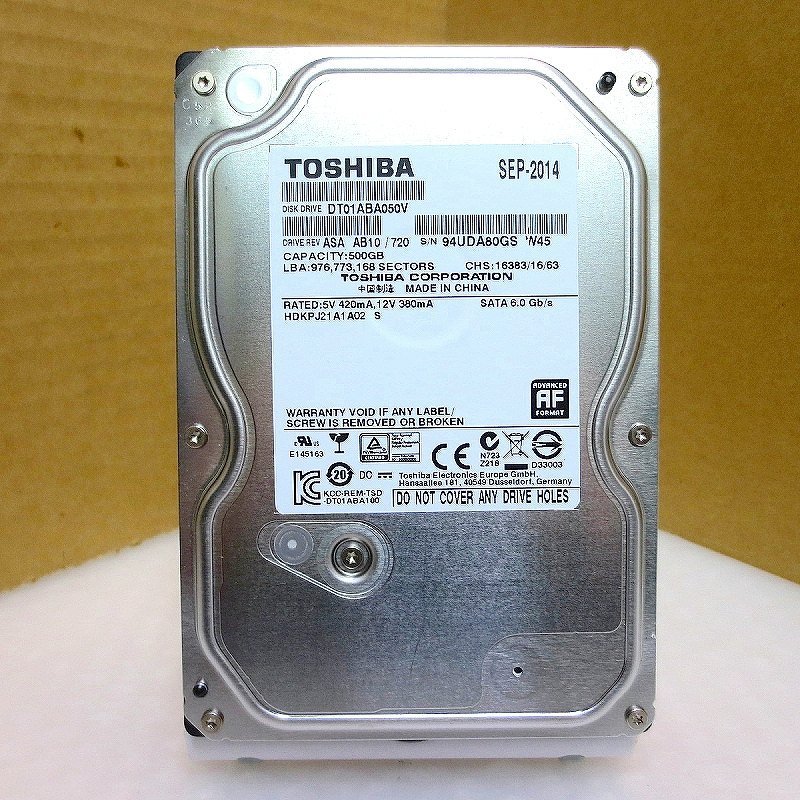 HD4619★TOSHIBA★3.5インチHDD★500GB★DT01ABA050V★即決！_画像1