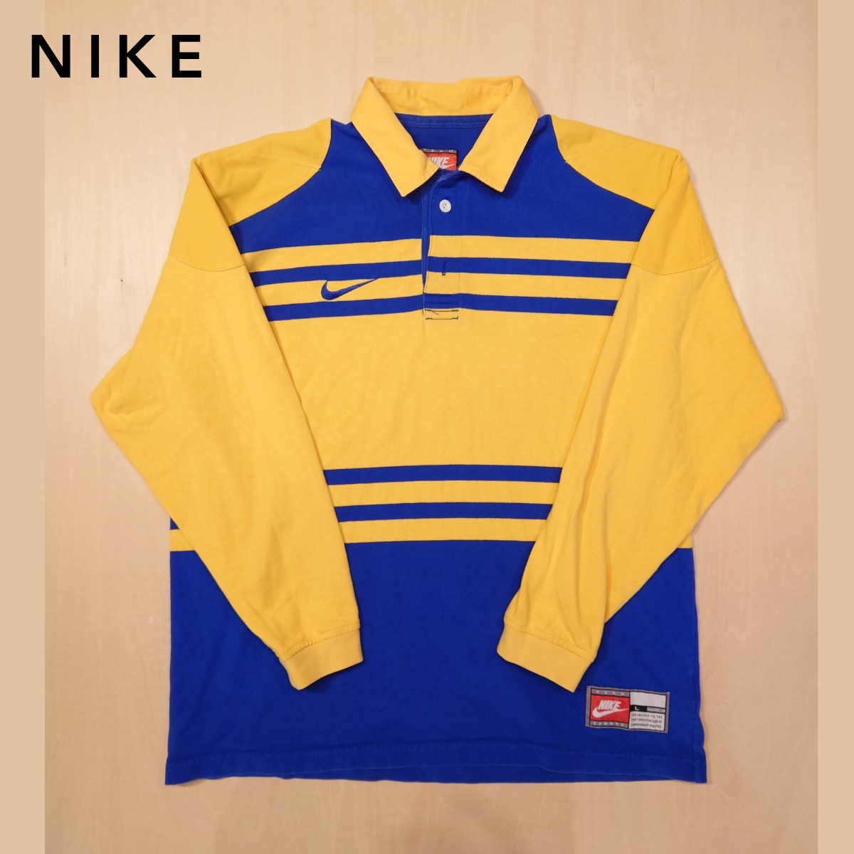 80s 90s NSW RL SEA EAGLE WORMALD ラガーシャツ NIKE ラガーシャツ team sports ラグビージャージ ボーダー柄