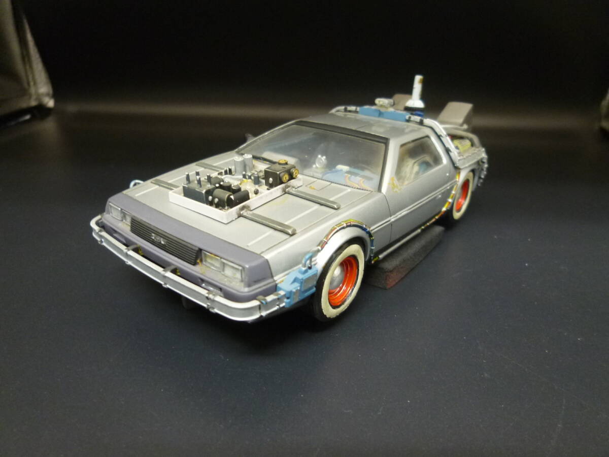 1/24 デロリアン PART Ⅲ ギミックレースで製作 プラキット スロットカー さかつう さかつうシャーシ 中古品 当時物です_画像1