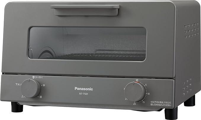 パナソニック オーブントースター 4枚焼き対応 グレー NT-T501-H