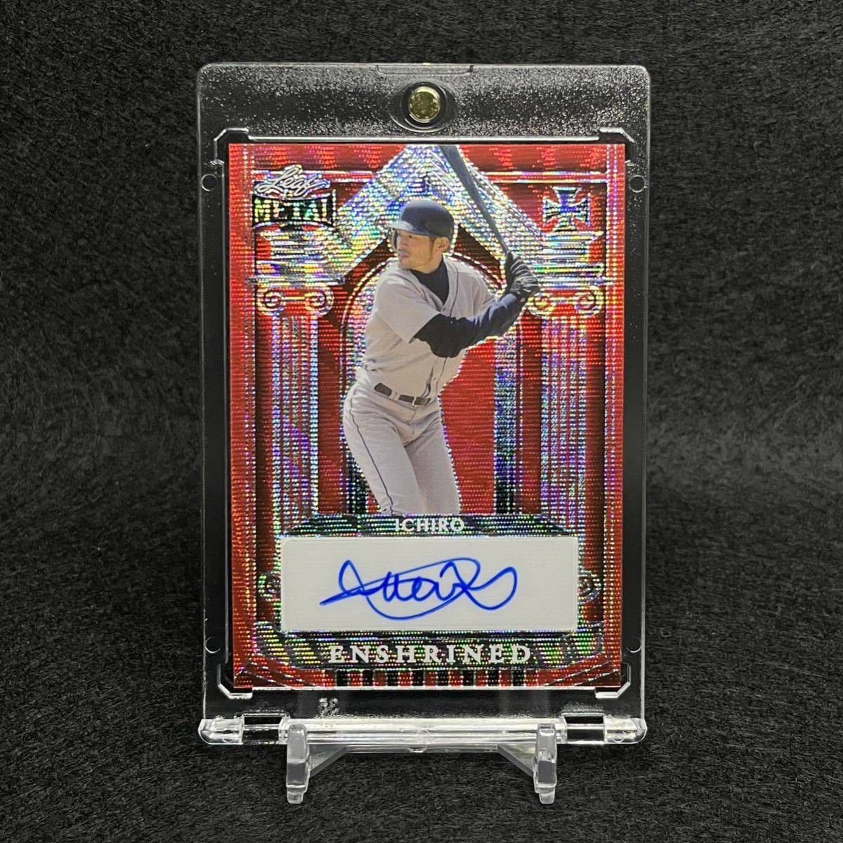 2023 Leaf Metal Draft MLB イチロー ICHIRO 直筆サインカード ENSHRINED レッドウェーブパラレル 世界3枚限定 topps panini WBC MVP auto_画像1