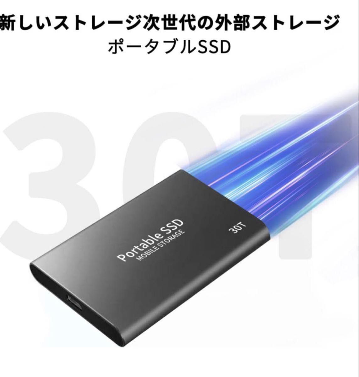 30TB 外付けSSD ポータブル　SSD USB3.1 Type-C