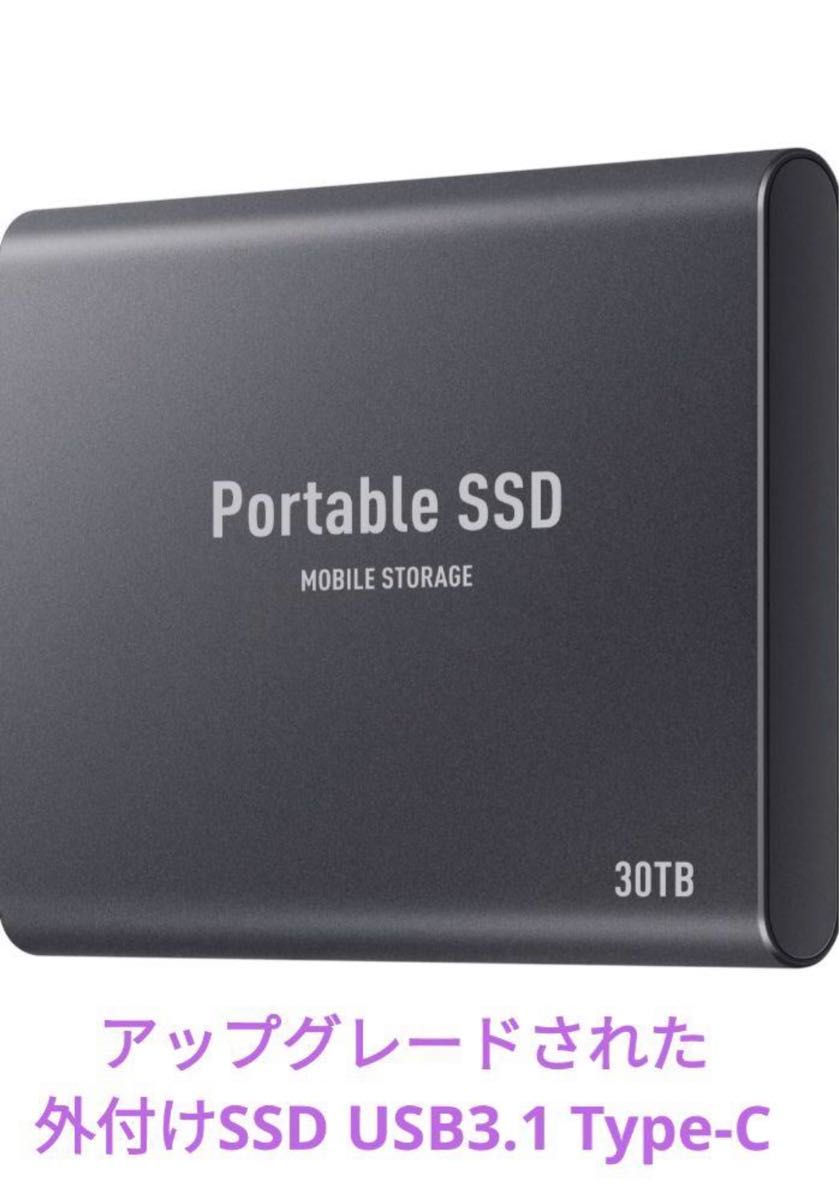 30TB 外付けSSD ポータブル　SSD USB3.1 Type-C