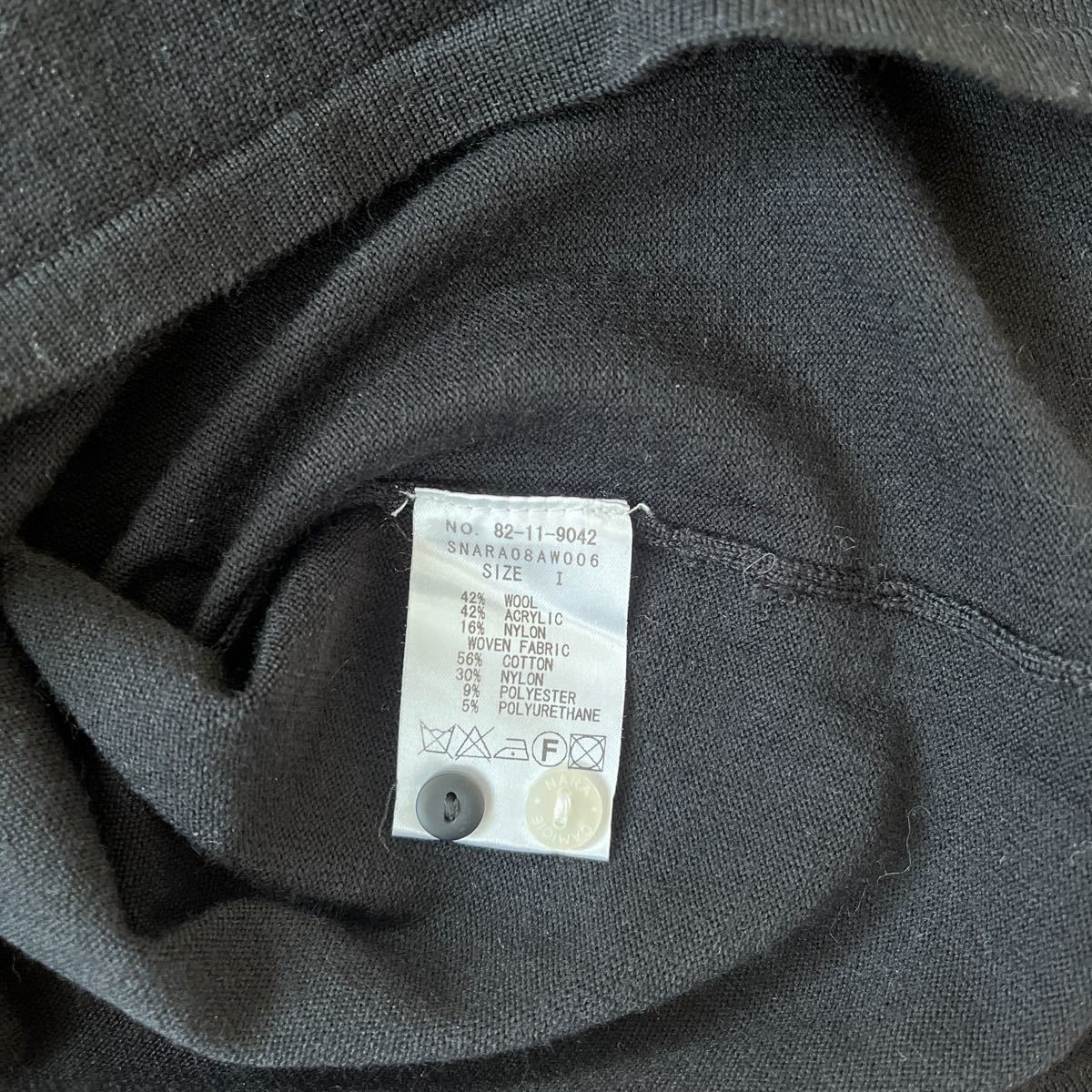 ナラカミーチェ サイズⅠ フリル襟付き黒セーター_画像5