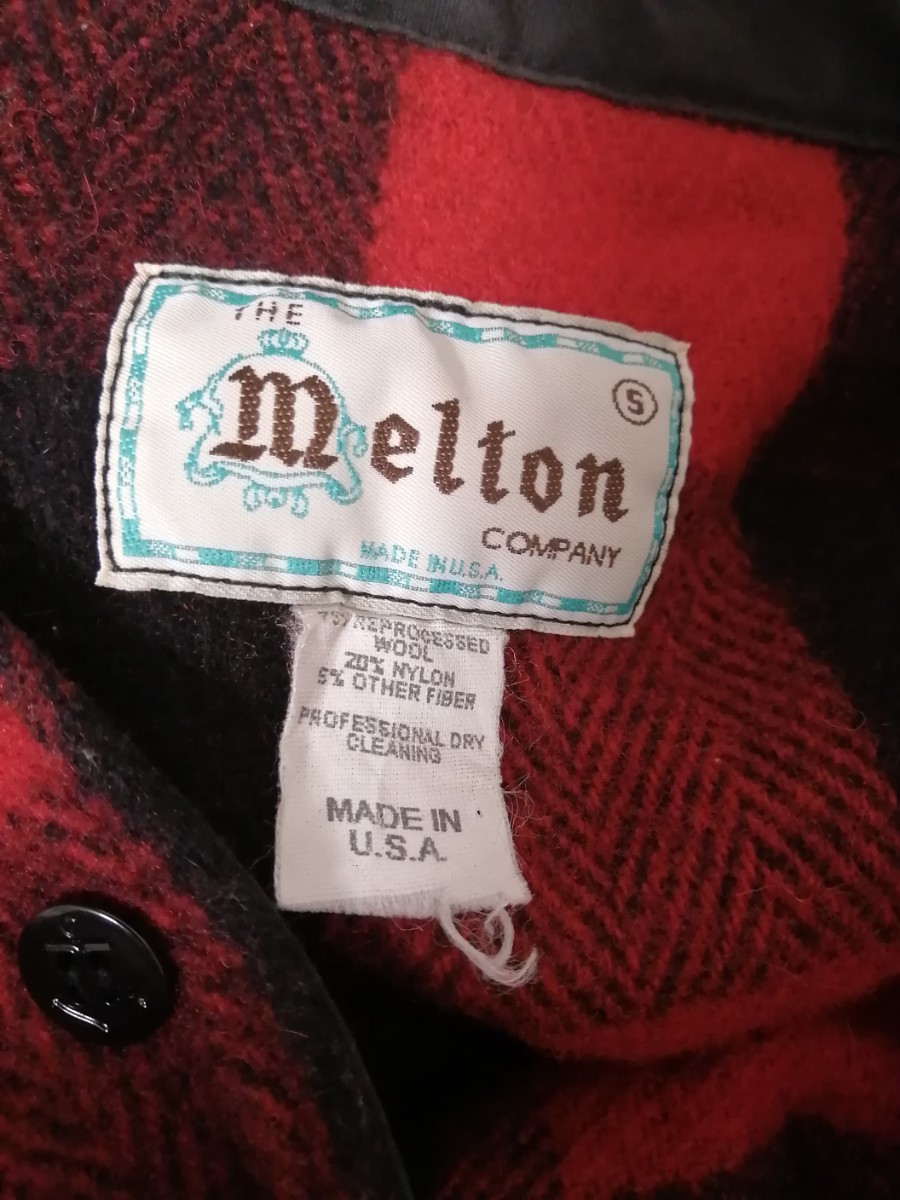 USA製 メルトン melton ウールチェック シャツ バッファロー USA製 メルトン melton ウールチェック シャツ バッファロー