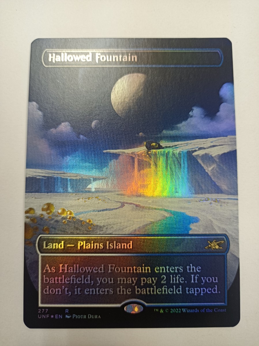 MTG 神聖なる泉 / Hallowed Fountain ボーダーレス Foil UNF_画像1