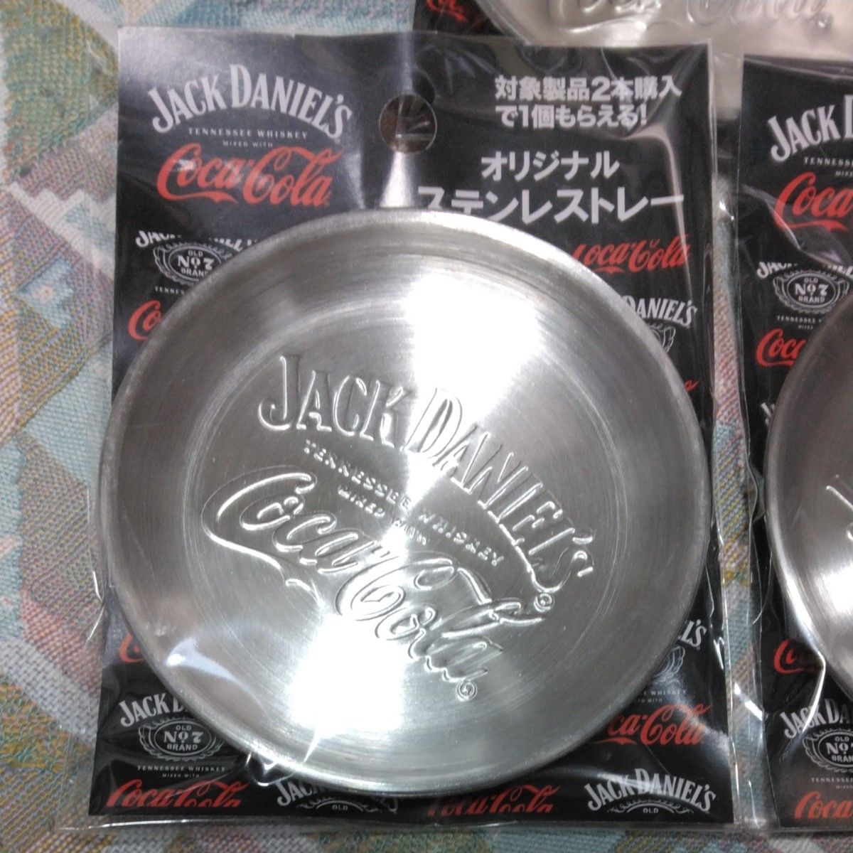 ジャックダニエル Coca-Cola オリジナル ステンレストレー コカコーラ JACK 3枚セット