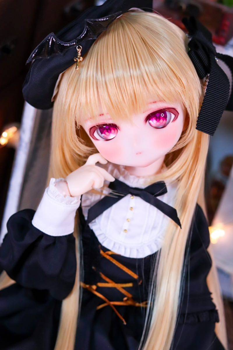 ＊night cherry＊ DDH-01 カスタムヘッド　セミホワイト肌　アイ2種　ソフビ盛り　★難あり　DD MDD_画像8