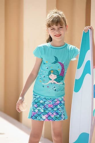 [weVSwe] swimsuit 90 girl separate stylish baby Rush Guard 2 -years old short sleeves sunburn prevention UV cut 