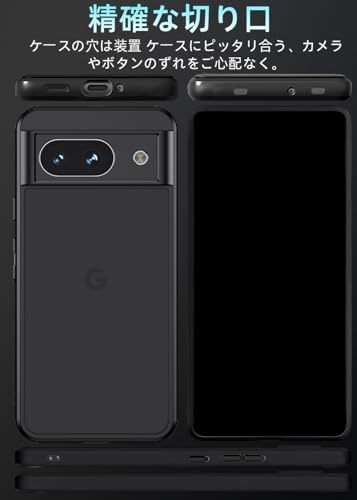 ZXZone for Google Pixel 7a ケース 半透明 マット感ケース 耐衝撃 画面保護 レンズ保護 米軍MIL規格 滑り止め 指_画像8