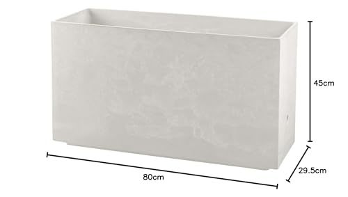リッチェル 大型プランター 陶器風 ホワイト 80×29.5×45cm ラヴィーレWS レクタングル 80型 底面給水機_画像9