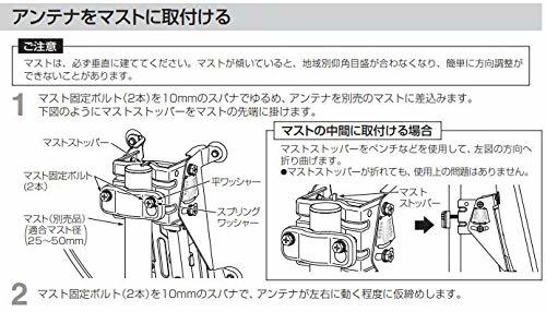 マスプロ電工【4K・8K放送(3224MHz)対応 BS・110°CSアンテナ】BC45RL(BK・ブラック/黒色)の画像4