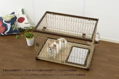 リッチェル ペット用木製お掃除簡単サークル 90-60屋根面_画像2