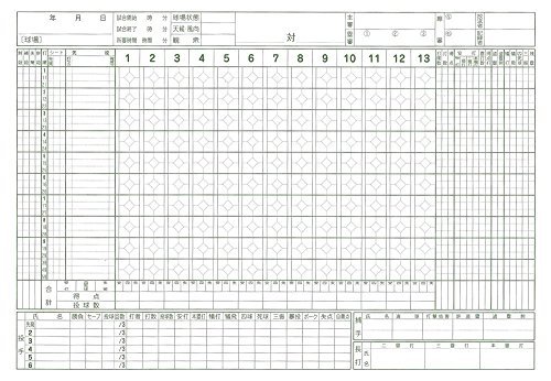 SEIBIDO SHUPPAN(セイビドウ シュッパン) 野球 スコアブック 保存版 9106の画像2
