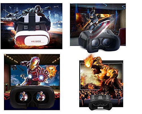 Japandrect VR BOX 3Dメガネ ゲーム 映画 ビデオ スマートフォン向け ヘッドバンド付き 頭部装着_画像4