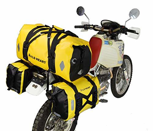 WILD HEART 防水 バッグ オートバイ サドルバッグ 50 L タンク バッグ モーター サイド バッグ ワンサイズ イェロー_画像3