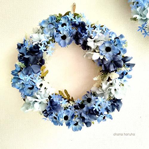 Lulu's ... ... и     синий      венок    искусственный цветок   размер  : около φ23cm×7cm ... и     голубой Lulu's-1457