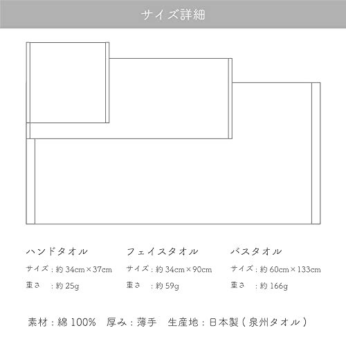 ムコタオル 2重ガーゼ バスタオル 泉州タオル 薄手 日本製 吸水 速乾 赤ちゃん 2枚セット チャコール_画像8