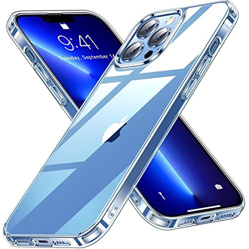 【輝き透明感・黄変防止】CASEKOO iPhone 13 Pro Max 用 ケース クリア 黄変防止 耐衝撃 米軍MIL規格 ストラップホー_画像1