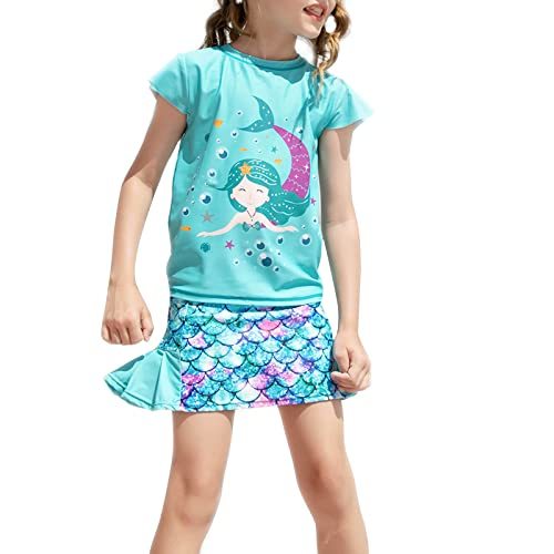 [weVSwe] swimsuit 90 girl separate stylish baby Rush Guard 2 -years old short sleeves sunburn prevention UV cut 