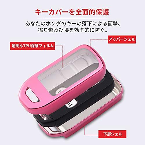 N-BOX キーケース，ホンダ キー ケース リモコン ホンダ キー カバー 高級 TPU 軽量 シリコン キーホルダー 汚れ 落下 傷防止 適_画像6