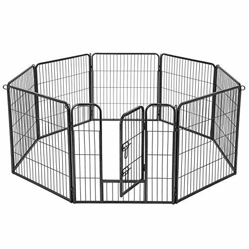 FEANDREA pet Circle for large dog for medium-size dog pet fence folding type easy all . long time period use possible interior out combined use dog cage steel made panel 