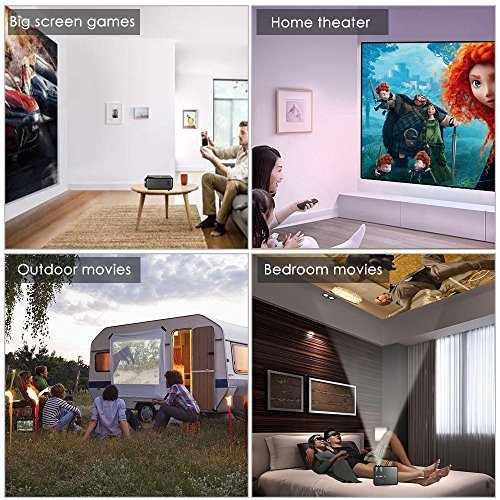 WiFi projector Android OS Bluetooth installing 1080P projector home use LED 7500 lumen HiFi sound large 