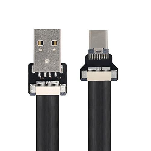 NFHK USB 2.0 Type-A オスからUSB-C Type-Cオス データフラットスリムFPCケーブル FPV_画像10
