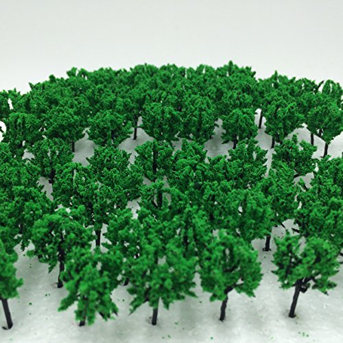 森林 選べる サイズ 【DauStage】 Nゲージ ジオラマ 材料 鉄道 建築 模型 用 樹木 風景 緑 100本 (02，緑 3.5cm 10_画像4