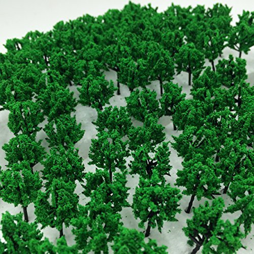 森林 選べる サイズ 【DauStage】 Nゲージ ジオラマ 材料 鉄道 建築 模型 用 樹木 風景 緑 100本 (02，緑 3.5cm 10_画像6