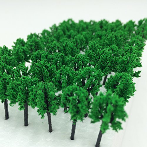 森林 選べる サイズ 【DauStage】 Nゲージ ジオラマ 材料 鉄道 建築 模型 用 樹木 風景 緑 100本 (02，緑 3.5cm 10_画像8