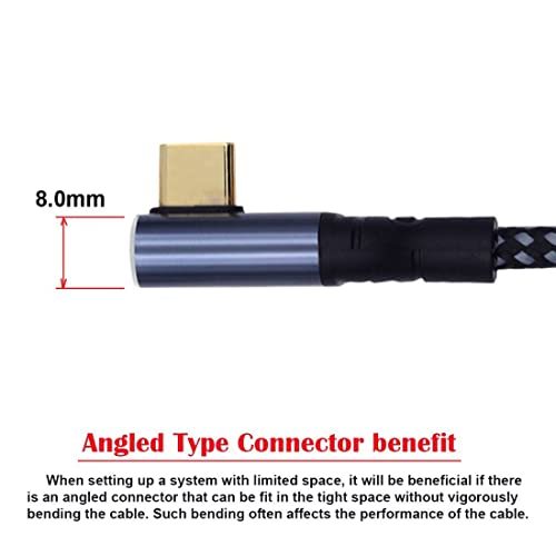 chenyang USB C to USB C 240W ケーブル 480Mbps 48V 5A 90 度ロープロファイ_画像3