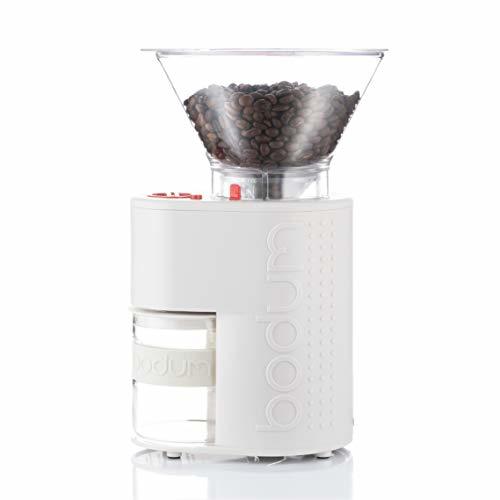 BODUM ボダム コーヒーミル 電動ミル BISTRO ビストロ 電動式コーヒーグラインダー ホワイト コニカル刃 挽きムラ防止 静電気防止_画像1