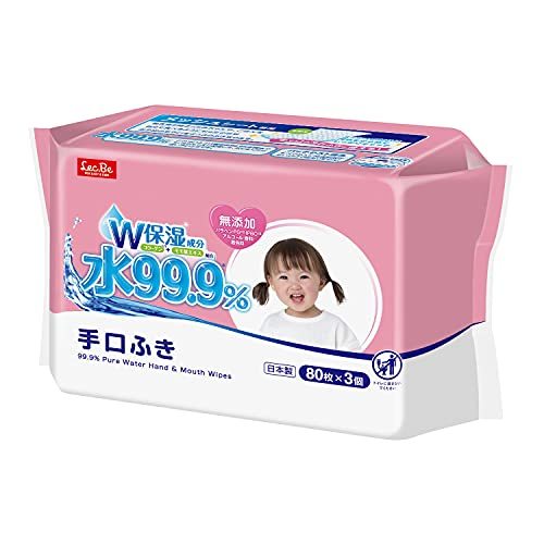  purified water baby care purified water 99.9% hand ... mesh sheet 80 sheets ×3 piece (240 sheets ) collagen Momo leaf extract W moisturizer 